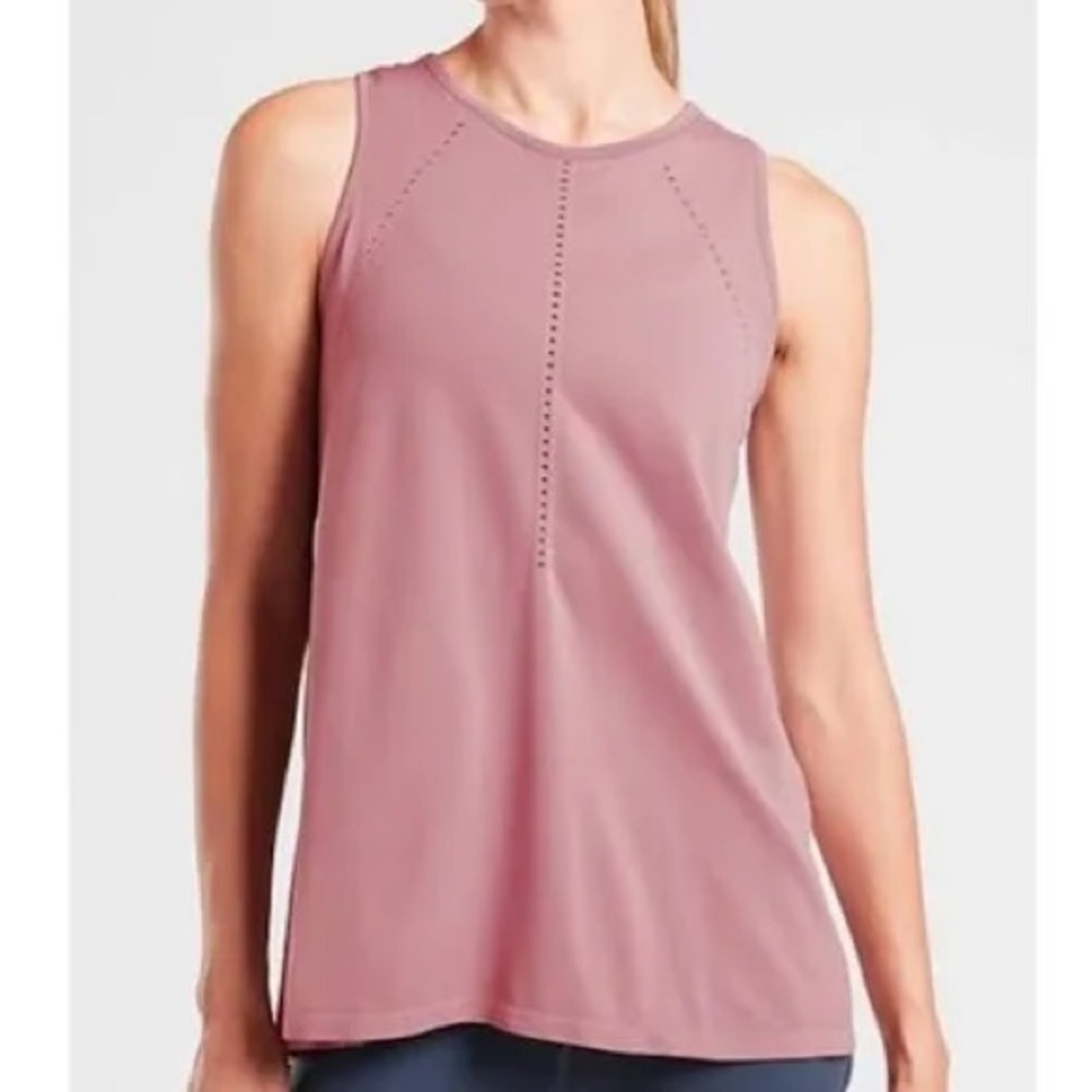 NWOT Athleta foothills seamless tank, flora mauve, size XS